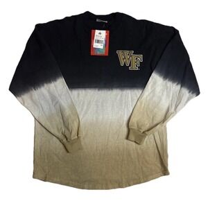 Spirit Jersey Ombre Wake Forest Demon Deacons Men Medium Long Sleeve Made in USA